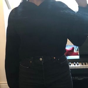 Small Black Cropped Hoodie